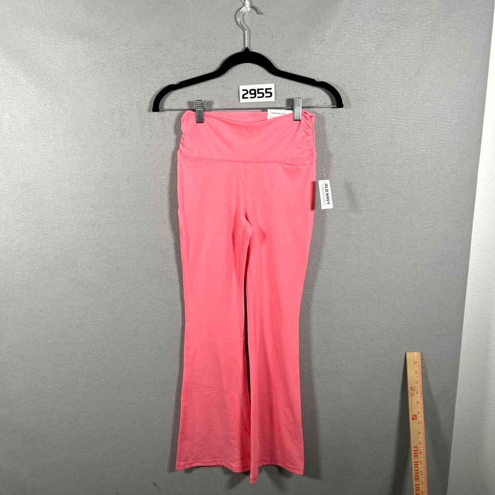 Old Navy Active PowerChill Flare Leggings Womens L Go Dry High Rise Compression